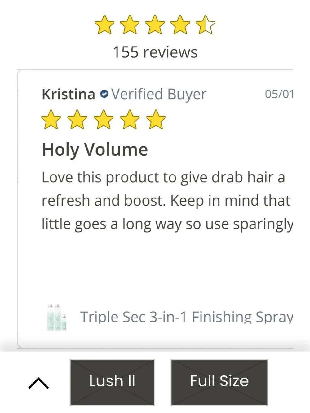 DRYBAR Triple Sec 3 In 1 Finishing Spray NEW Full Size Lush Scent TEXTURIZING
